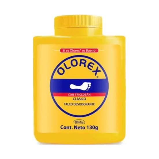 Imagen de Talco desodorante con triclosán para pies Olorex Clásico 130g