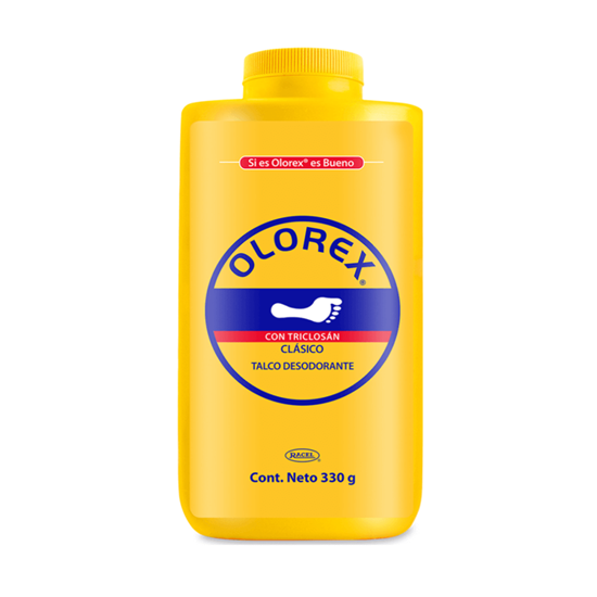 Imagen de Talco desodorante con triclosán para pies Olorex Clásico 330g