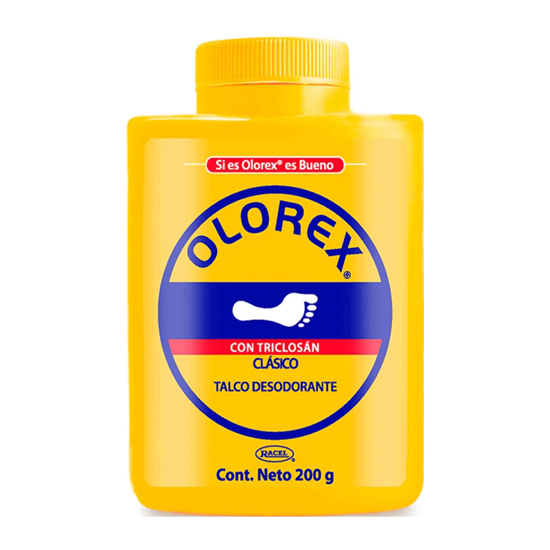 Imagen de Talco desodorante con triclosán para pies Olorex Clásico 200g