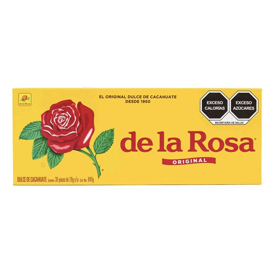 Imagen de Mazapán grande de la Rosa caja con 30 pzas de 28g c/u (840g)