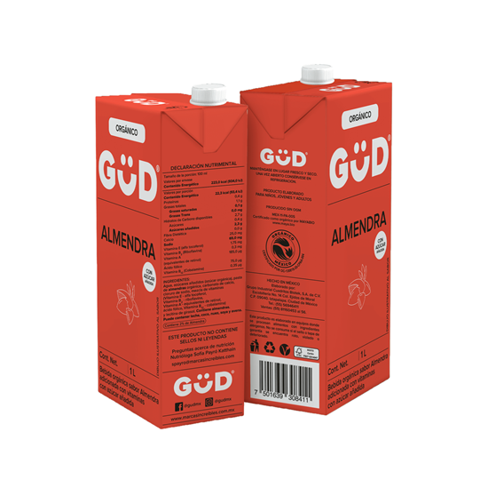 Imagen de Alimento líquido de almendra orgánico GUD 1L
