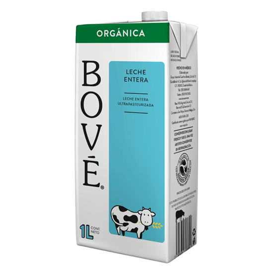 Imagen de Leche entera orgánica Bové Tetra Pak 1L