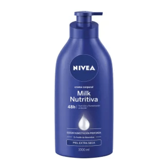 Imagen de Crema corporal nutritiva para piel extraseca Nivea Milk 1L
