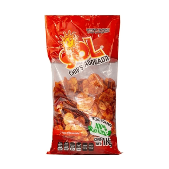 Imagen de Papa frita sabor adobo Sol Adobada bolsa resellable 1kg