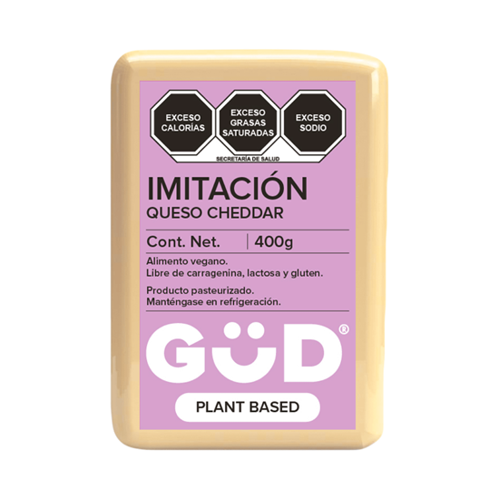 Imagen de Queso vegano imitación cheddar GÜD Plant Based 400g