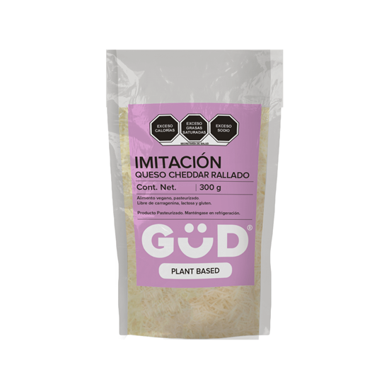 Imagen de Queso vegano imitación cheddar rallado GÜD Plant Based 300g