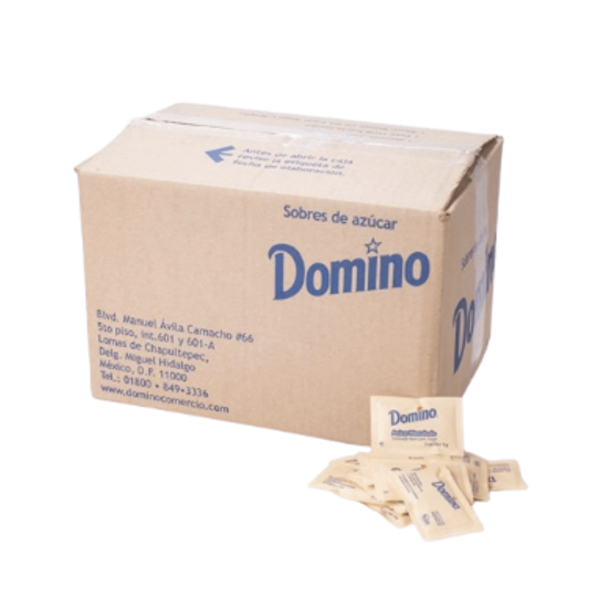 Imagen de Azúcar mascabado en sobre individual Domino caja con 1000 piezas 5g c/u