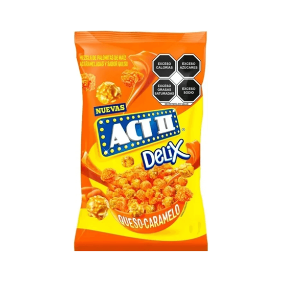 Imagen de Mezcla de palomitas de maíz acarameladas y sabor queso Act II Delix Queso-Caramelo 70g