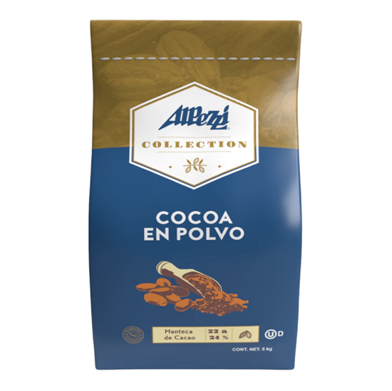 Imagen de Cocoa alcalina en polvo 22 a 24% manteca de cacao Alpezzi Collection bulto 5kg
