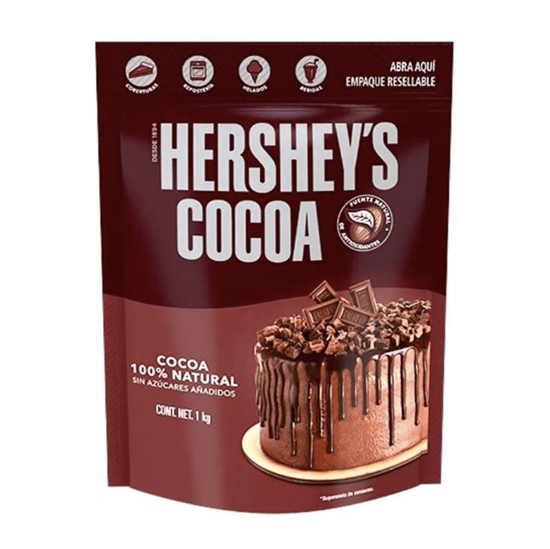 Imagen de Cocoa 100% natural Hershey's empaque resellable 1kg
