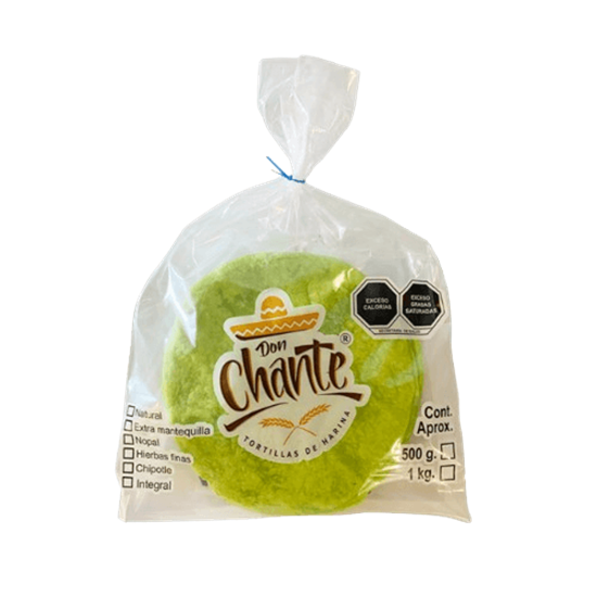Imagen de Tortillas de harina de nopal Don Chante 500g