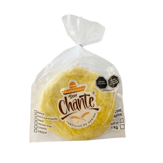 Imagen de Tortillas de harina de mantequilla Don Chante 500g