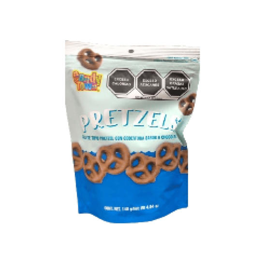 Imagen de Galleta tipo pretzel con cobertura sabor a chocolate Candy Town Pretzels 140g