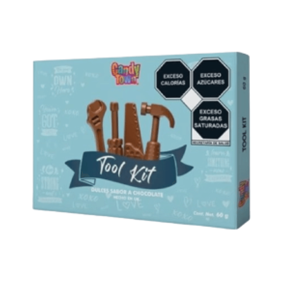 Imagen de Dulces sabor chocolate con forma de herramientas Candy Town Tool Kit 60g