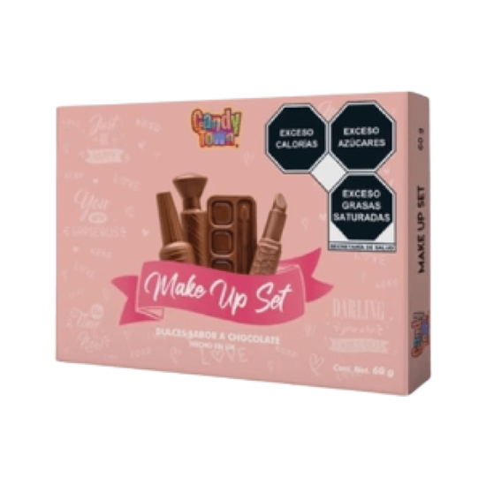 Imagen de Dulces sabor chocolate forma de maquillaje Candy Town Make Up Set 60g