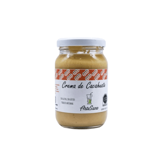 Imagen de Crema de cacahuate artesanal sin gluten ni lácteos ArteSano 237g