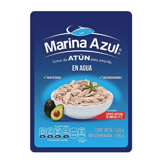 Imagen de Atún en trozos en agua Marina Azul en sobre 1220g