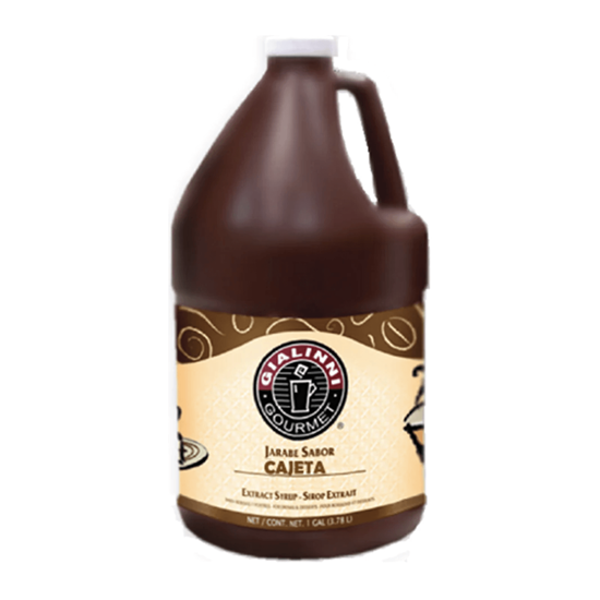 Imagen de Jarabe salsa sabor cajeta para bebidas y postres Gialinni Gourmet 3.78L (5kg)