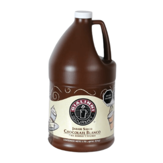Imagen de Jarabe salsa sabor chocolate blanco para bebidas y postres Gialinni Gourmet 3.78L (5kg)