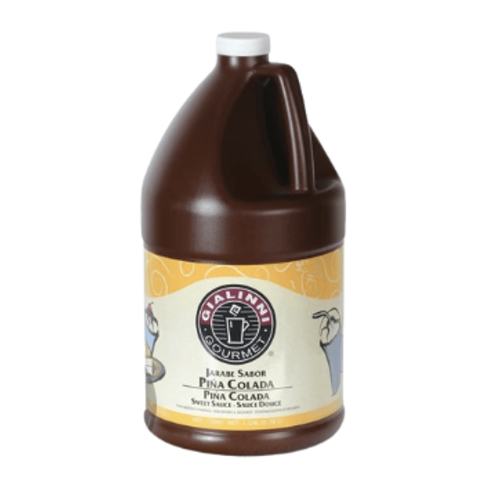 Imagen de Jarabe salsa sabor piña colada para bebidas y postres Gialinni Gourmet 3.78L (5kg)