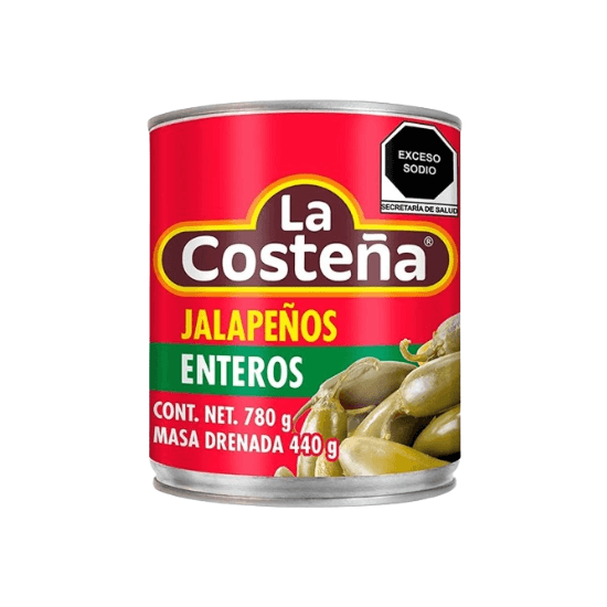 Imagen de Chiles jalapeños enteros La Costeña en lata 780g