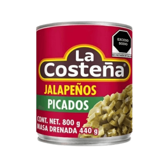 Imagen de Chiles jalapeños picados La Costeña en lata 800g