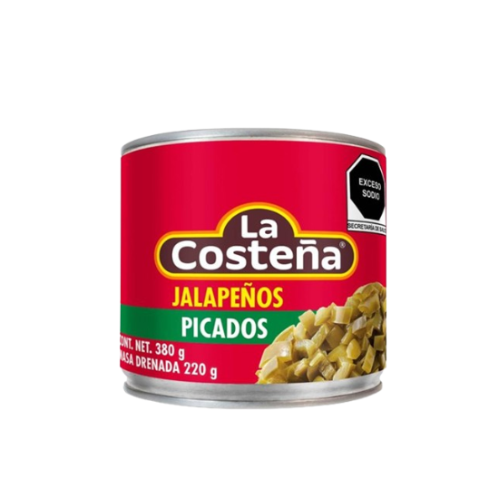Imagen de Chiles jalapeños picados en escabeche La Costeña en lata 380g