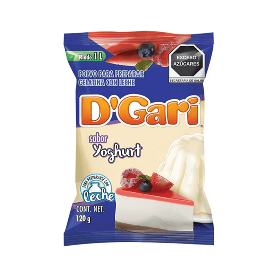 Imagen de Polvo para gelatina de leche sabor yoghurt D'Gari 120g