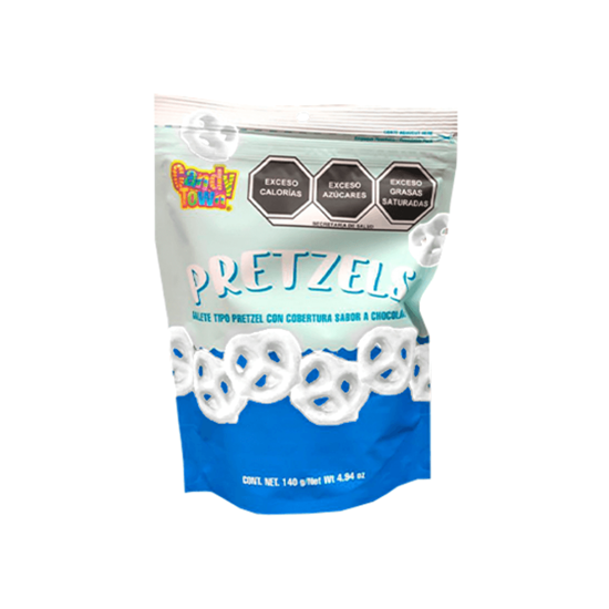 Imagen de Galleta tipo pretzel con cobertura sabor a yogurt Candy Town Pretzels 140g