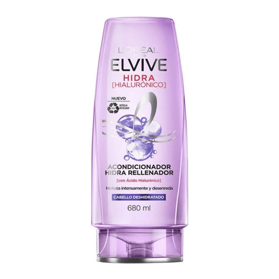 Imagen de Acondicionador hidra rellenador para cabello deshidratado L'Oreal Paris Elvive Hidra Hialurónico 680ml