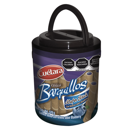 Imagen de Galletas con relleno sabor blueberry Cuétara Oblea Barquillos Wafer Stick 570g