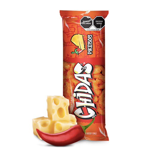 Imagen de Botanas de maíz sabor queso y chile Gonac Botanonas Chidas Pikesos 95g