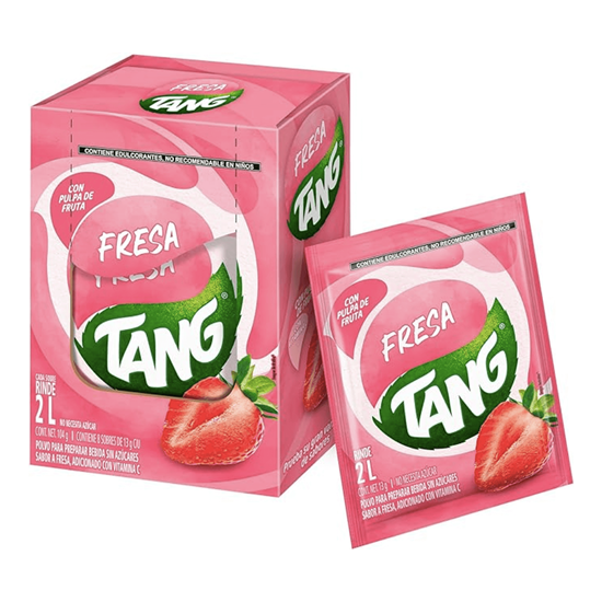 Imagen de Tang sabor fresa caja con 8 sobres de 13g c/u