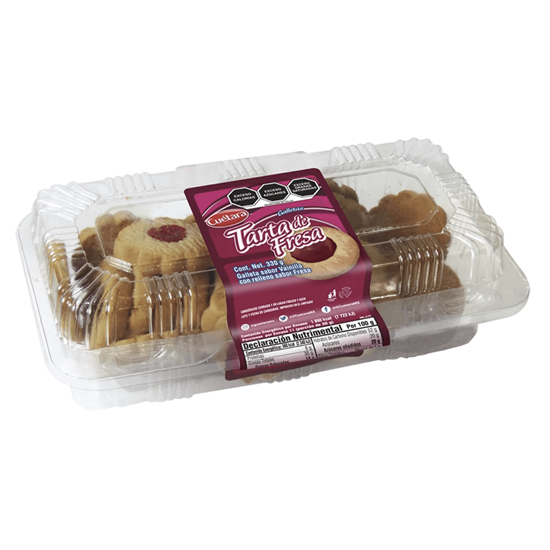 Imagen de Galleta sabor vainilla con relleno sabor fresa Cuétara Tarta de Fresa 330g