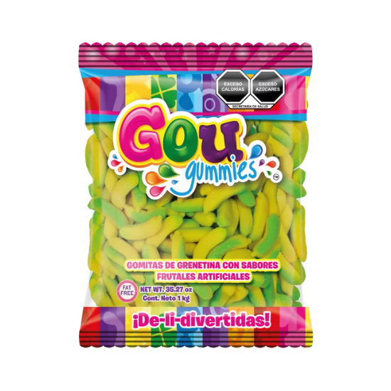 Imagen de Gomitas sabor banana Gou Gummies 1kg