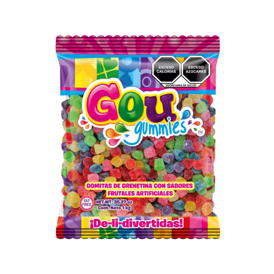 Imagen de Gomitas gota grande de sabores frutales Gou Gummies 1kg