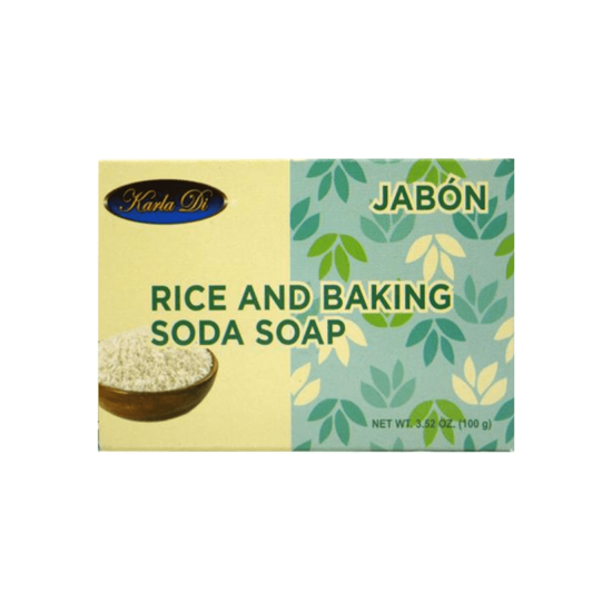 Imagen de Jabón exfoliante y aclarante para tratar el acné Karla Di Arroz y Bicarbonato 100g