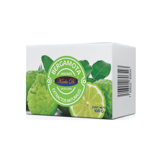 Imagen de Jabón con extractos naturales auxiliar en el tratamiento de la caspa y cuero cabelludo graso Karla Di Bergamota 100g