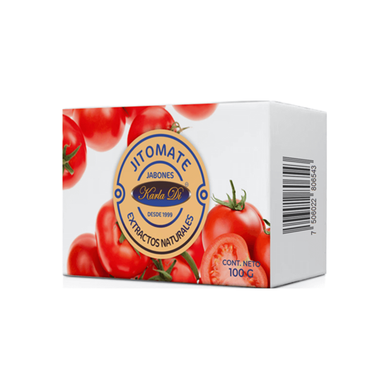 Imagen de Jabón con extractos naturales antibacterial para piel grasa y con acné Karla Di Jitomate 100g