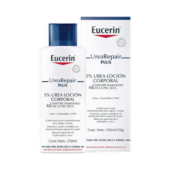 Imagen de Loción corporal con 5% urea para piel extra seca y áspera Eucerin UreaRepair Plus 250ml