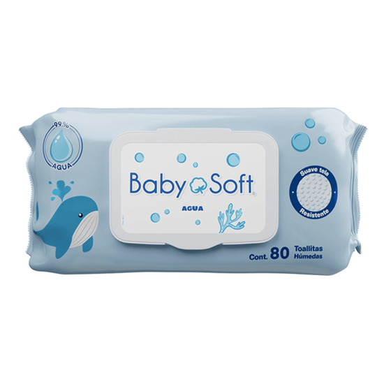 Imagen de Toallitas húmedas Baby Soft Agua 80 pzas