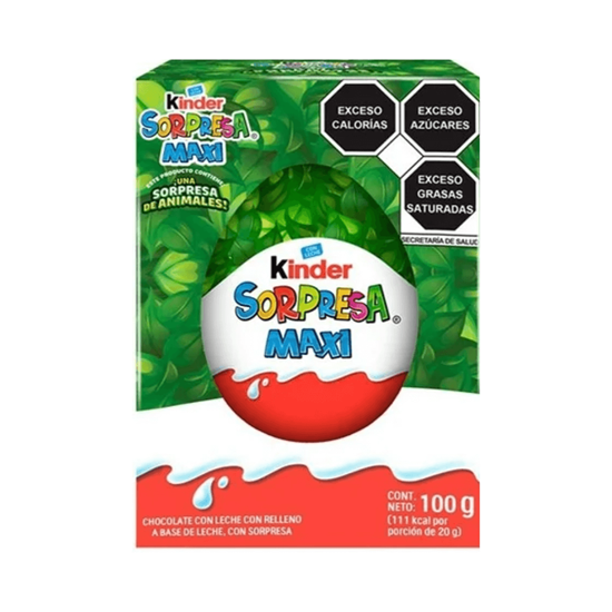 Imagen de Chocolate huevo Kinder Sorpresa Maxi con un animal sorpresa 100g