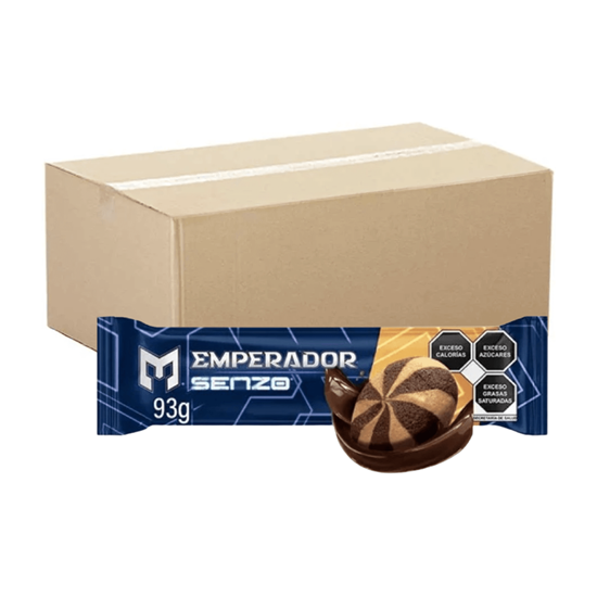 Imagen de Galleta con relleno sabor chocolate Gamesa Emperador Senzo caja con 16 pzas de 93g c/u (1.488kg)