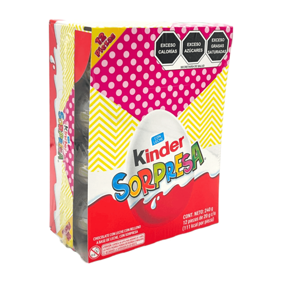 Imagen de Chocolate huevo Kinder Sorpresa con una sorpresa de Barbie 12 pzas de 20g (240g)