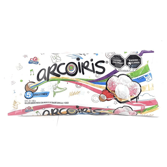 Imagen de Galletas con malvavisco y coco Gamesa Arcoíris 5 paketines de 37g c/u (185g)