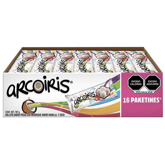 Imagen de Galletas con malvavisco y coco Gamesa Arcoíris 16 paketines de 75g c/u (1.2kg)