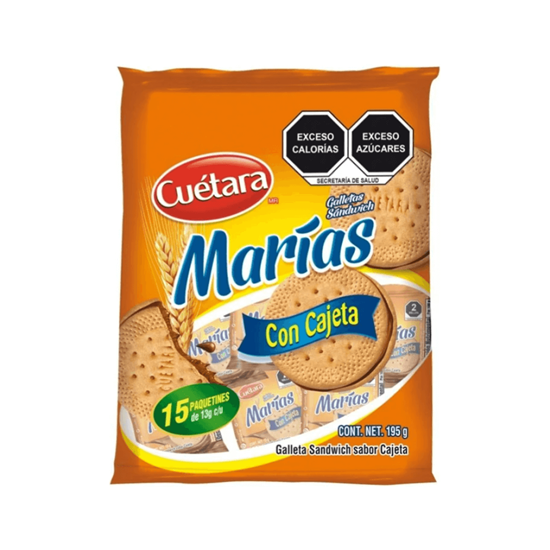 Imagen de Galletas sándwich con cajeta Cuétara Marías 15 paquetines de 13g c/u (195g)