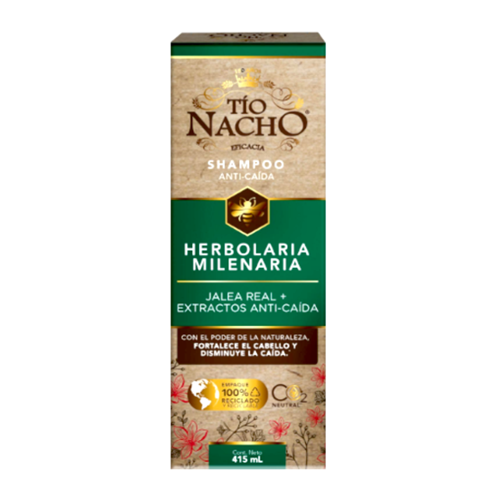 Imagen de Shampoo anti-caída con jalea real + extractos anti-caída Tío Nacho Herbolaria Milenaria 415ml