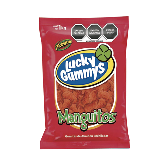 Imagen de Gomitas picositas sabor mango Lucky Gummys Manguitos 1kg