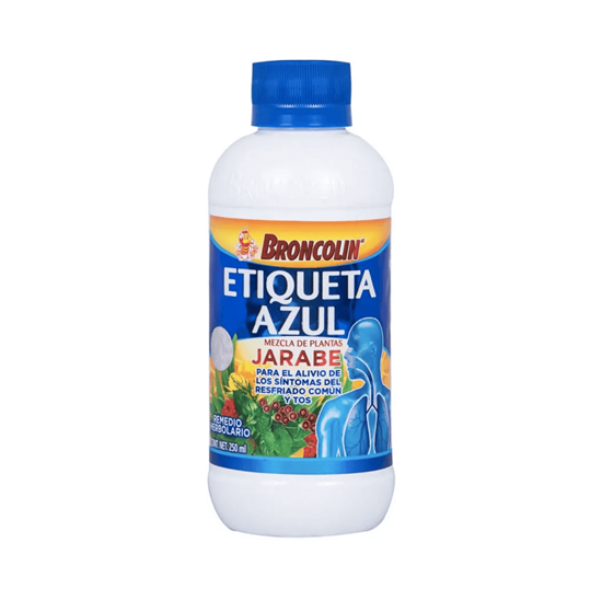 Imagen de Jarabe Broncolín Etiqueta Azul mezcla de plantas 250ml